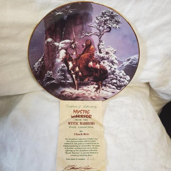 Hamilton Collection "Mystic Warrior" Plate By Chuck Ren